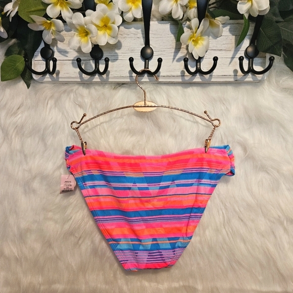Sexy Stripes w/ Ruched Sides Bikini Bottoms - Picture 2 of 5